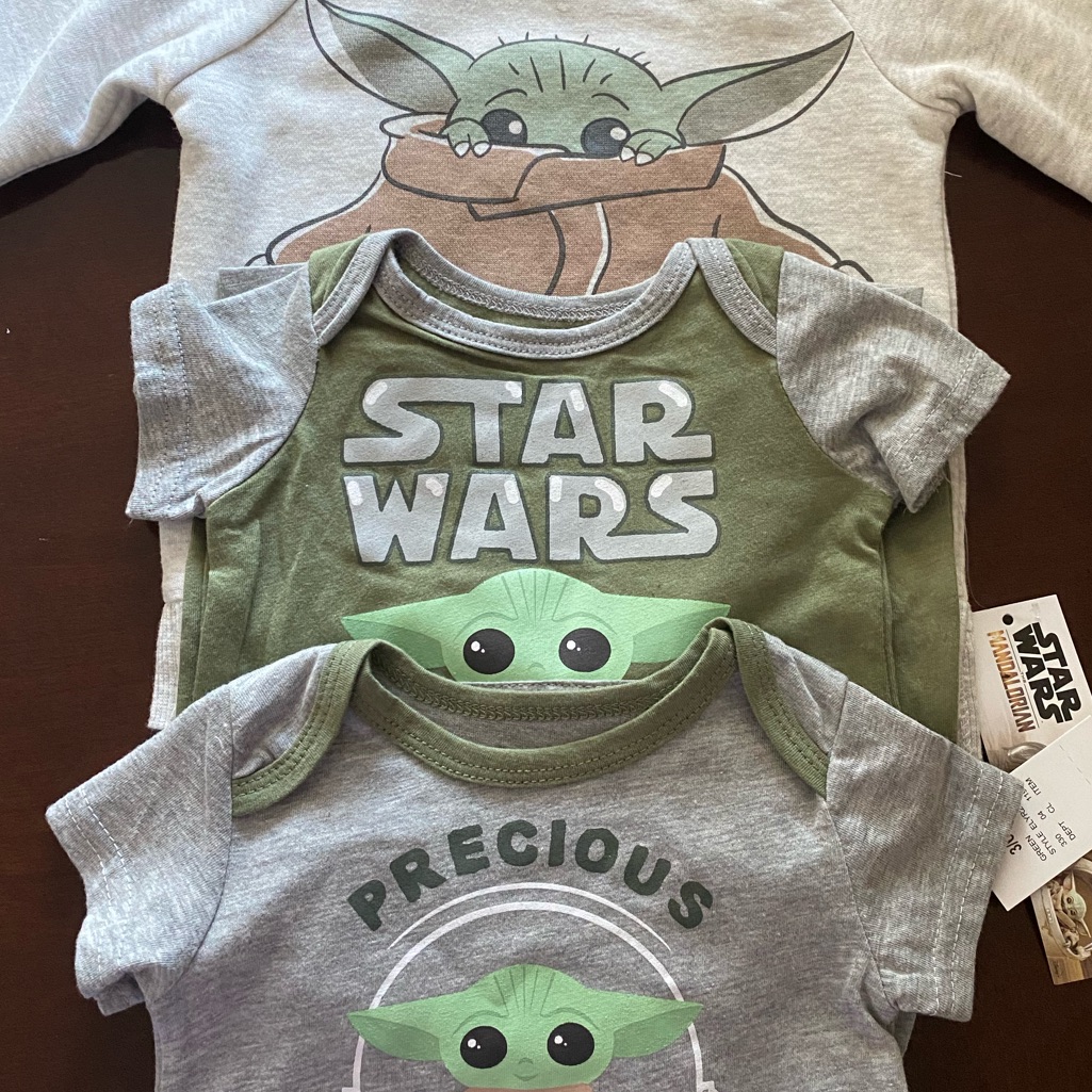 Baby Yoda Baby Grogu Nwt Clothing Size 3/6m & 12m